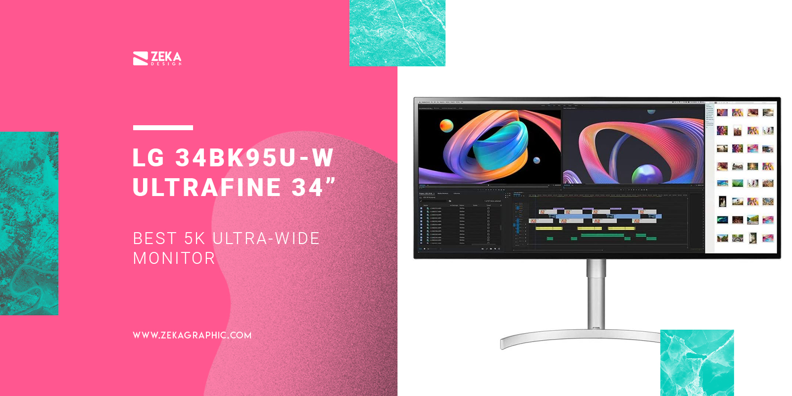 LG 34BK95U-W Ultrafine 34” Best 5K Ultra-Wide Monitor for graphic designers