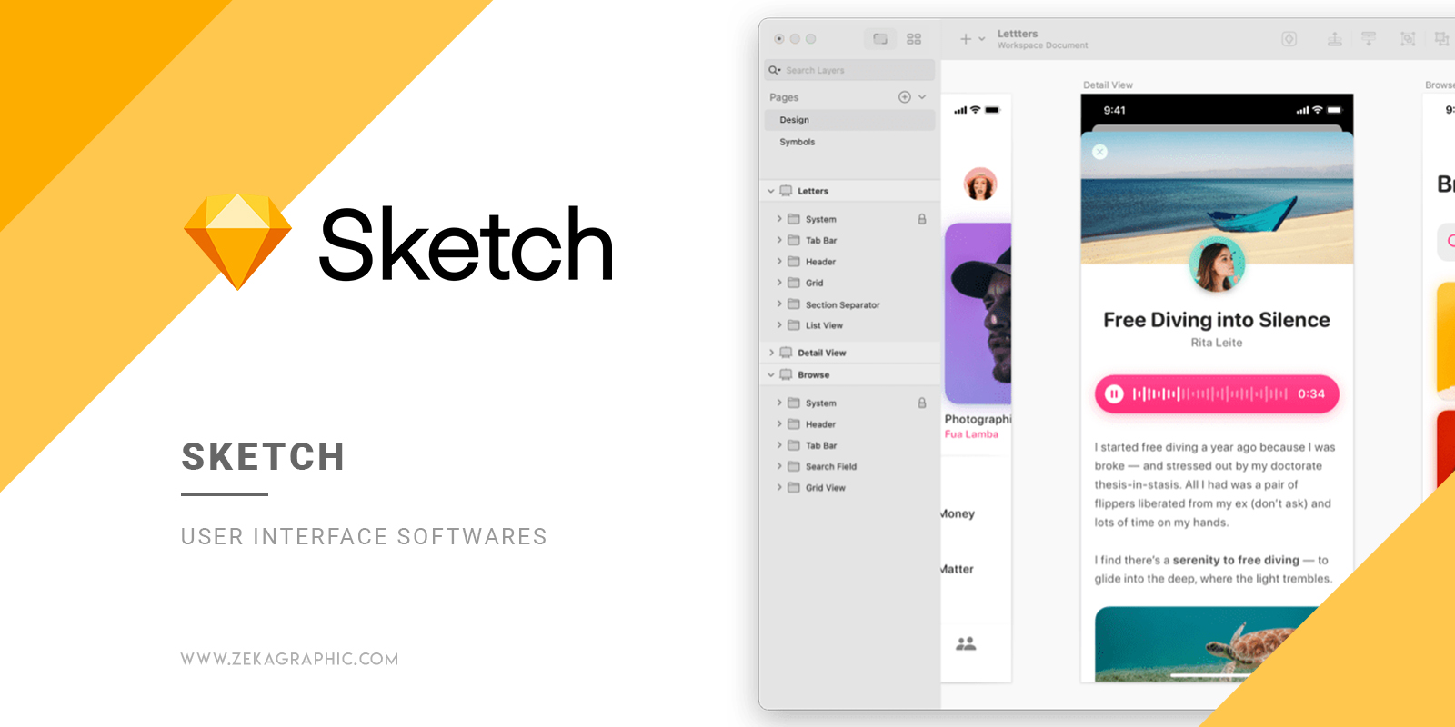 Sketch User Interface Software for Graphic Design