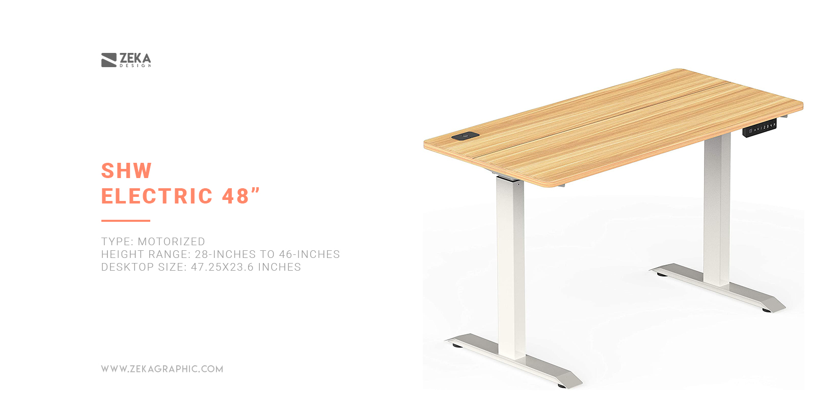 SHW Electric 48” Best Budget-Friendly Standing Desk
