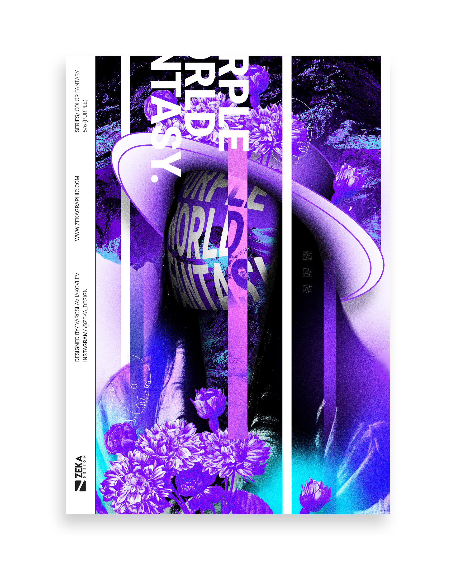 Color Fantasy Poster Design 05 Purple by Zeka Design