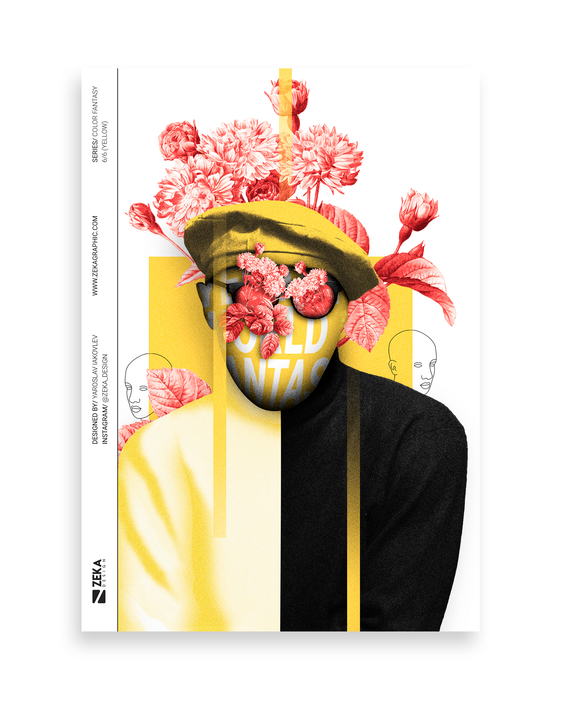 Color Fantasy Poster Design 06 Yellow by Zeka Design