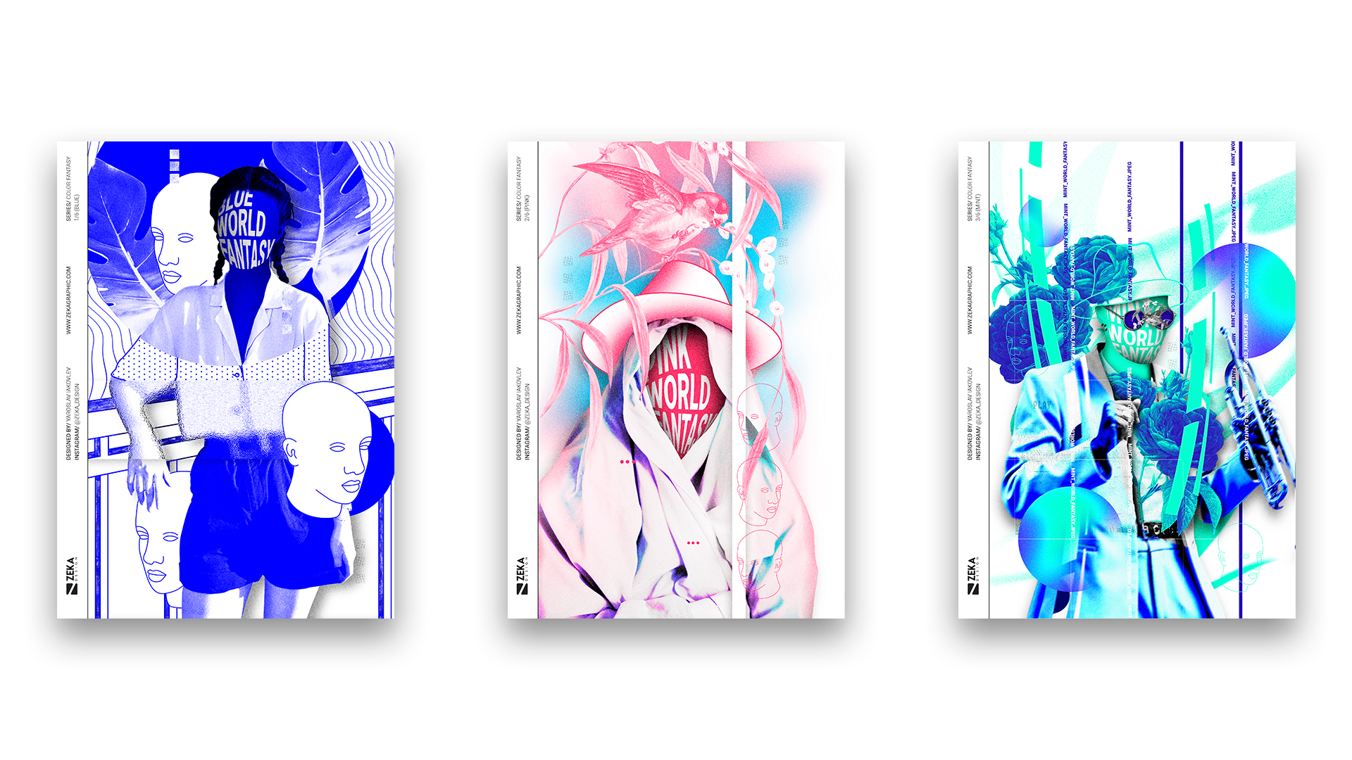 Color Fantasy Poster Design 1-3 Zeka Design Graphic Design
