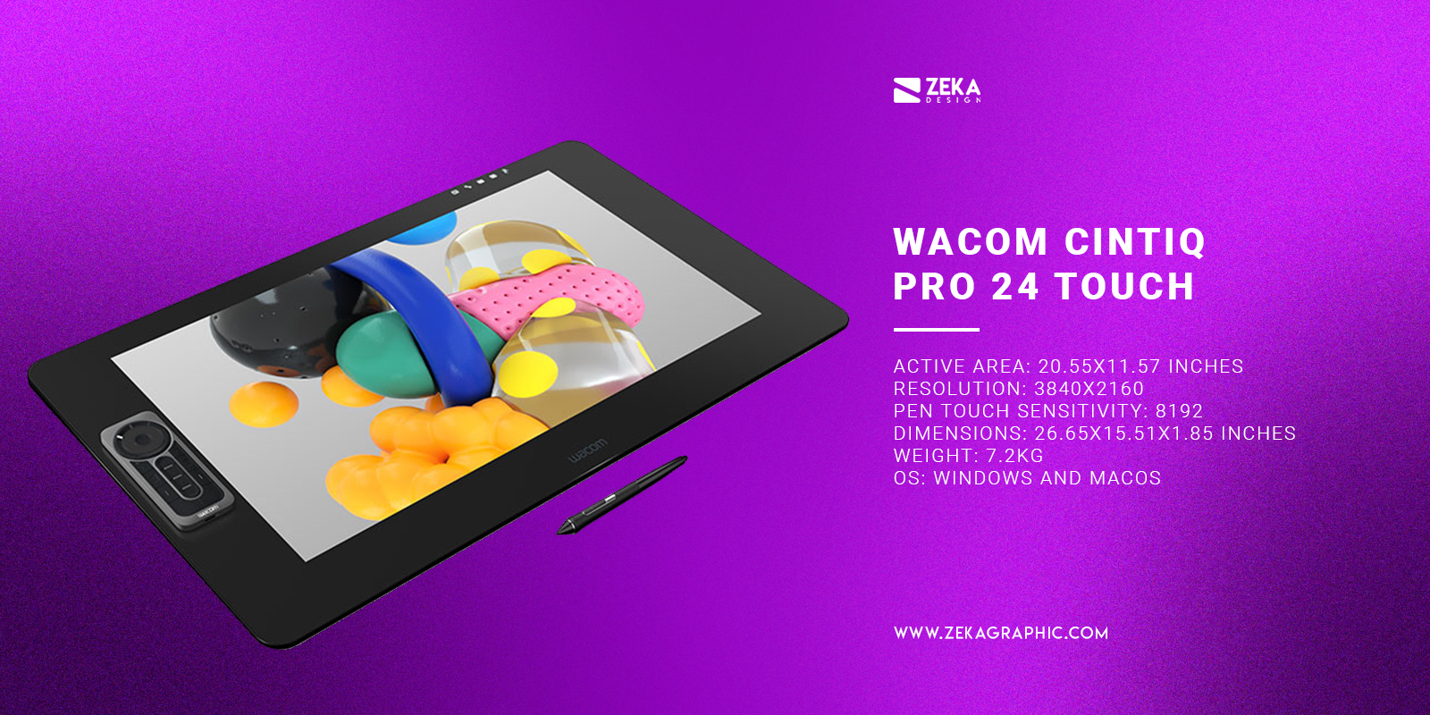 Wacom Cintiq Pro 24 Touch Best Tablets for graphic design and illustration