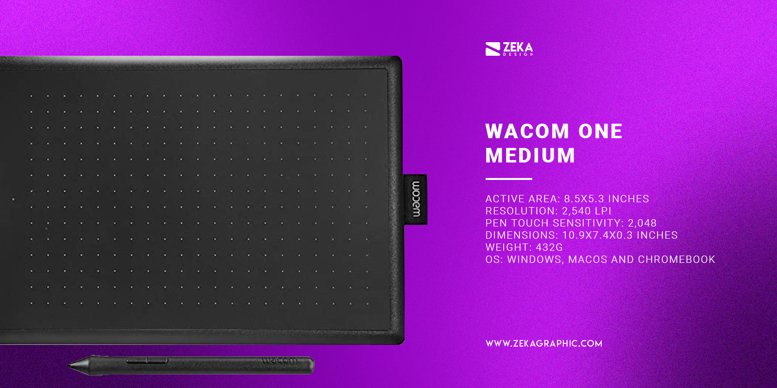 Wacom One Medium The best budget-friendly Wacom Tablet for beginner designers