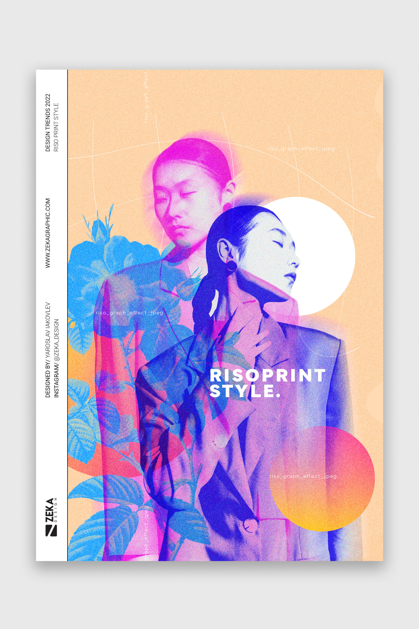 Graphic Design Trends 2022 Riso Print Style