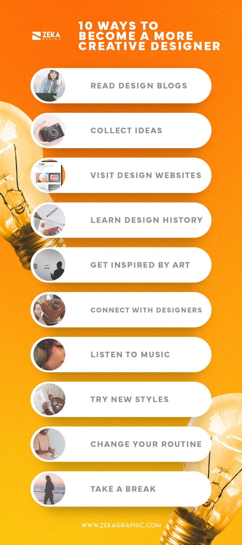 10 Ways To Become a More Creative Designer - Zeka Design