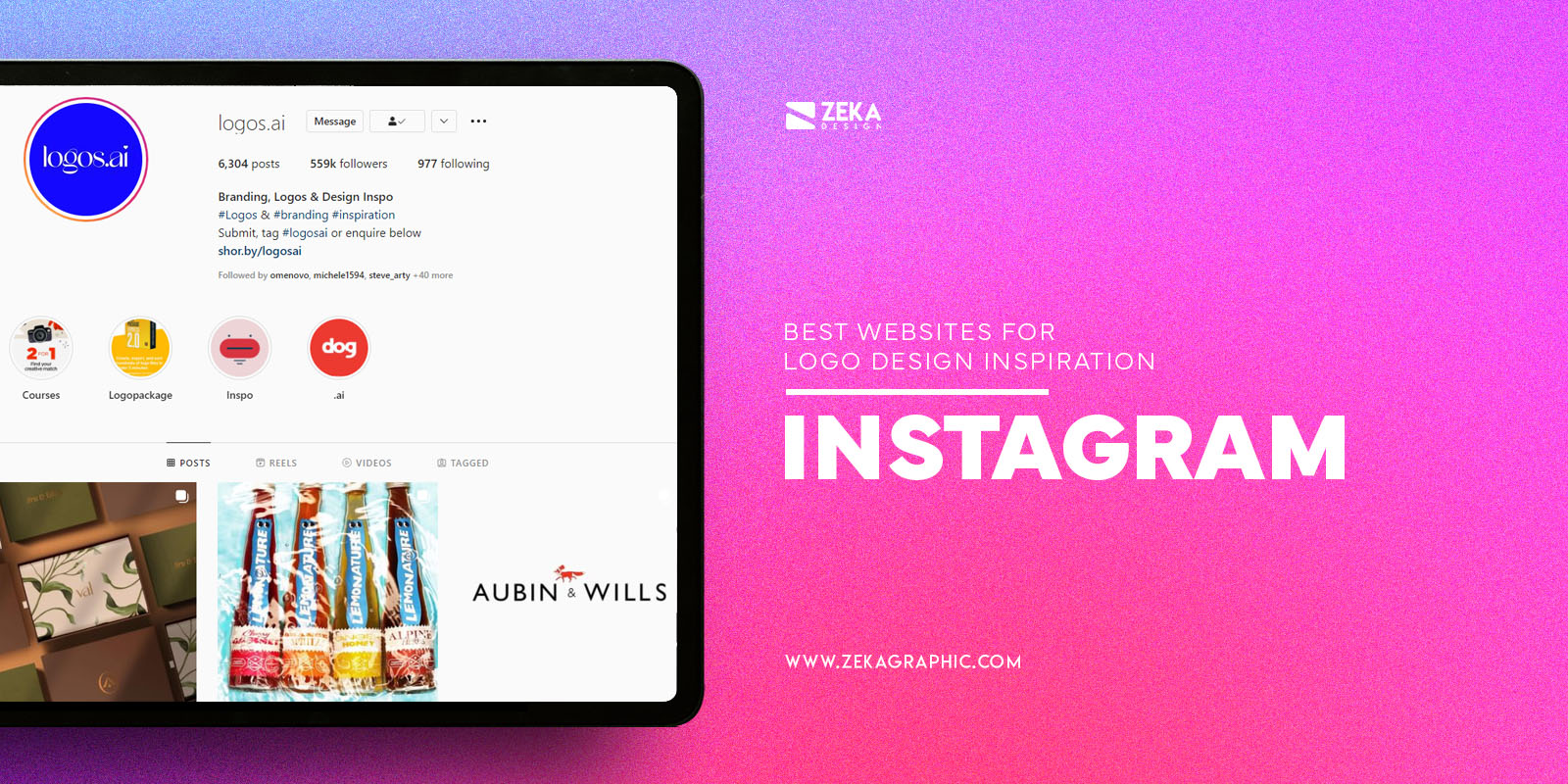 Instagram best websites for logo design inspiration