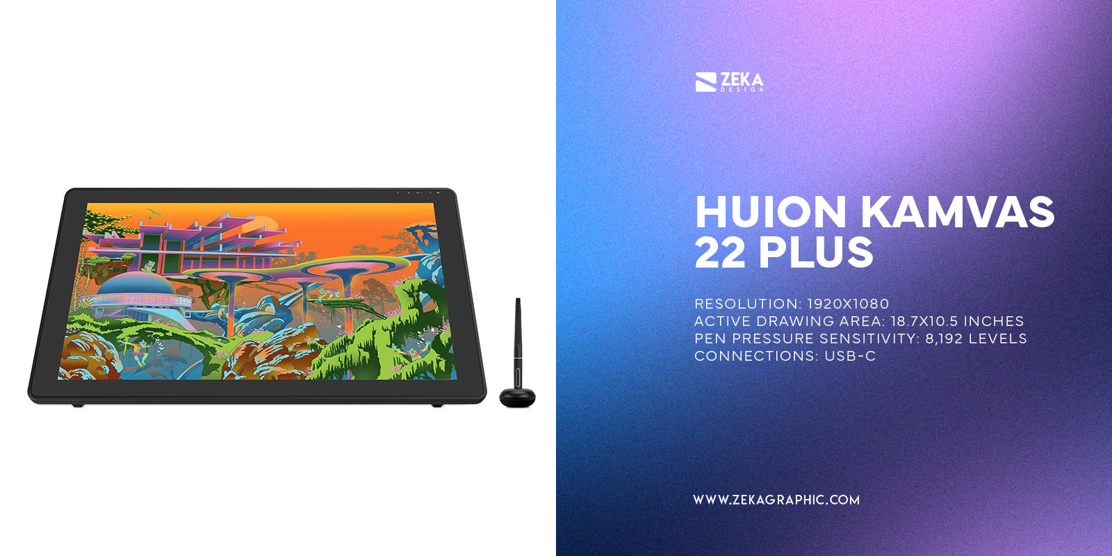 Best Drawing Tablets With Screen Huion Kamvas 22 Plus