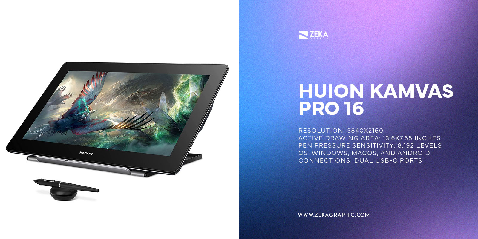 Best Drawing Tablets With Screen Huion Kamvas Pro 16