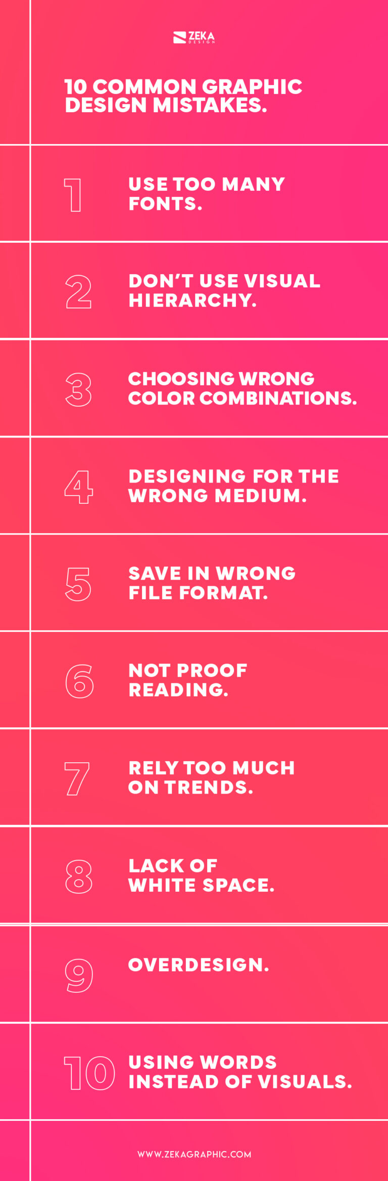 10 Common Graphic Design Mistakes To Avoid - Zeka Design
