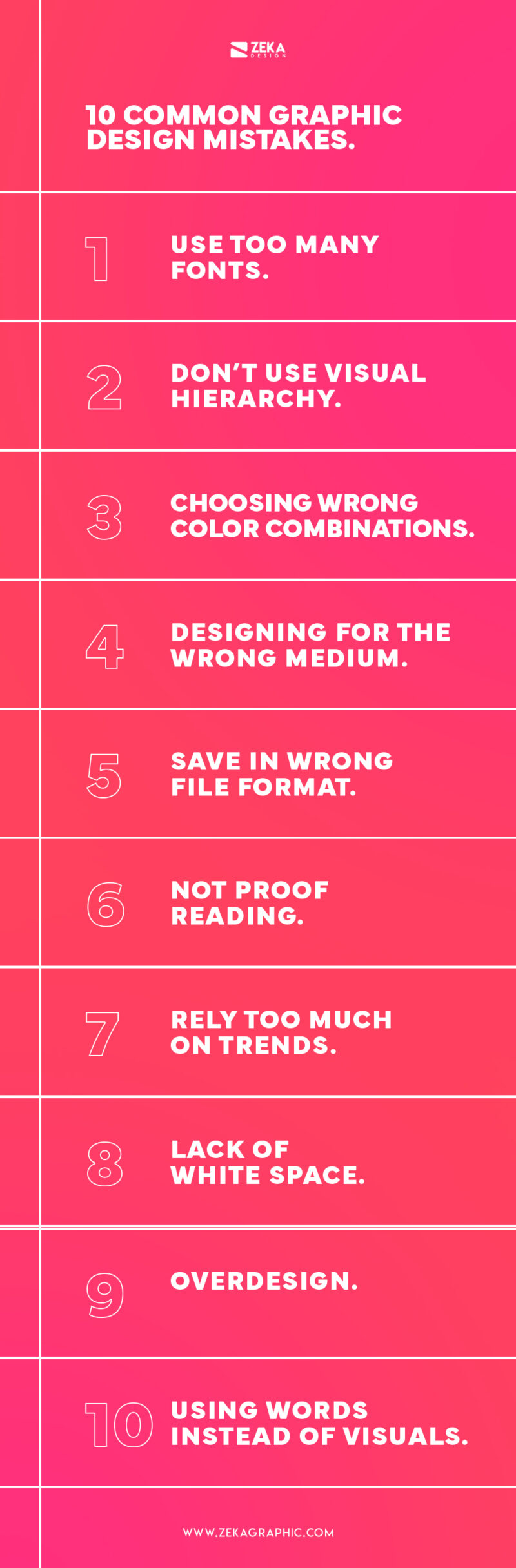 10 Common Graphic Design Mistakes To Avoid - Zeka Design