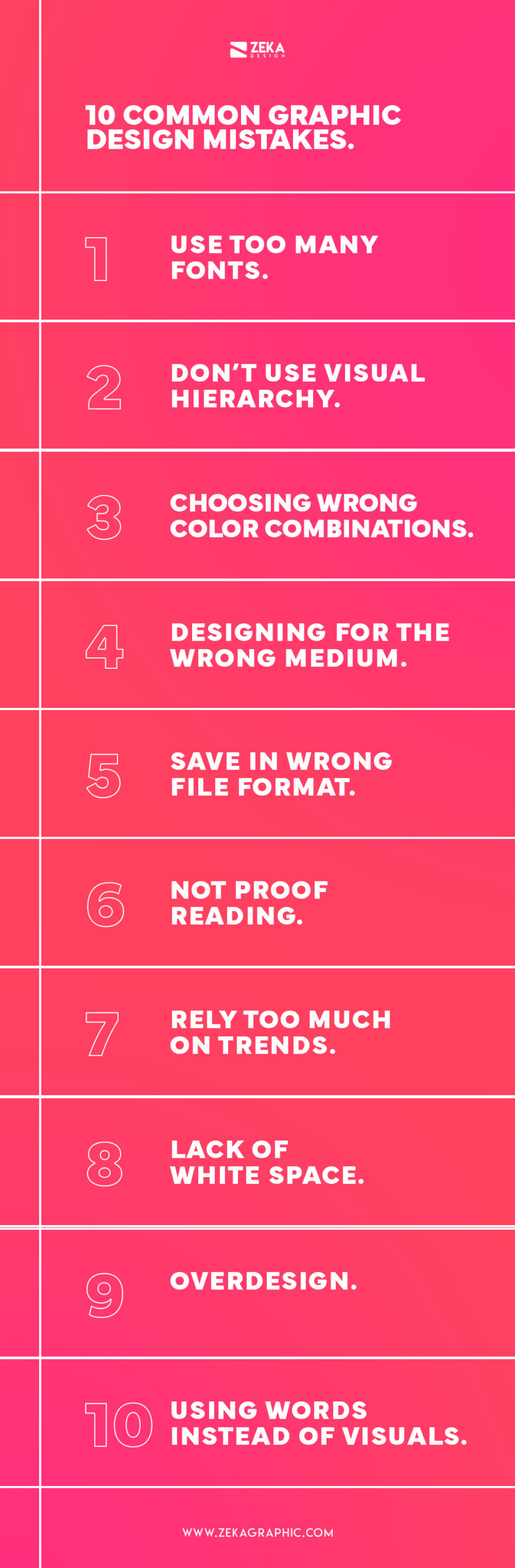 10 common graphic design mistakes infographic