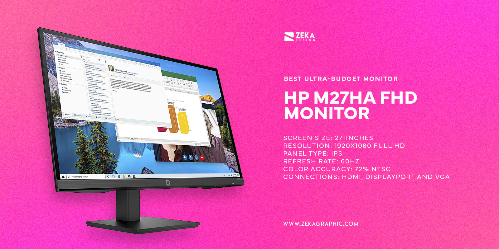 HP M27ha FHD Monitor Best Ultra-Budget Monitor