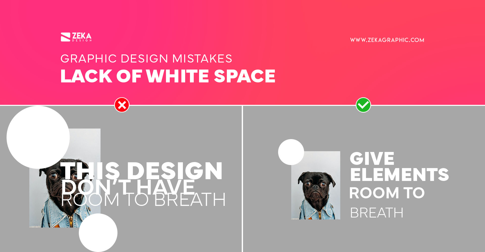 Lack Of White Space graphic design mistakes