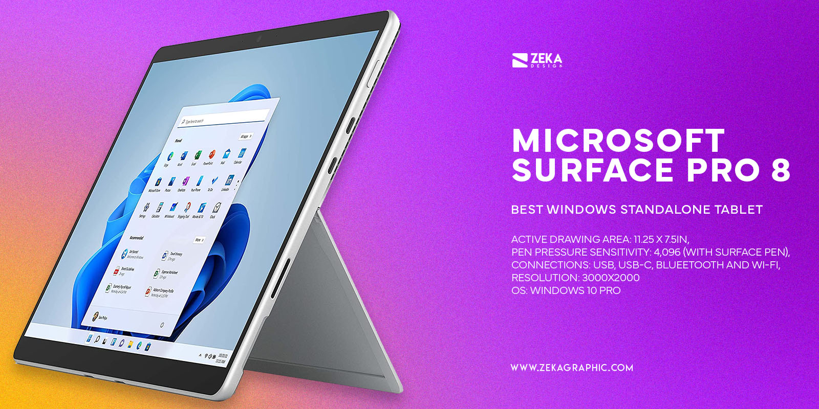 Microsoft Surface Pro 8 Best Windows Standalone Drawing Tablet