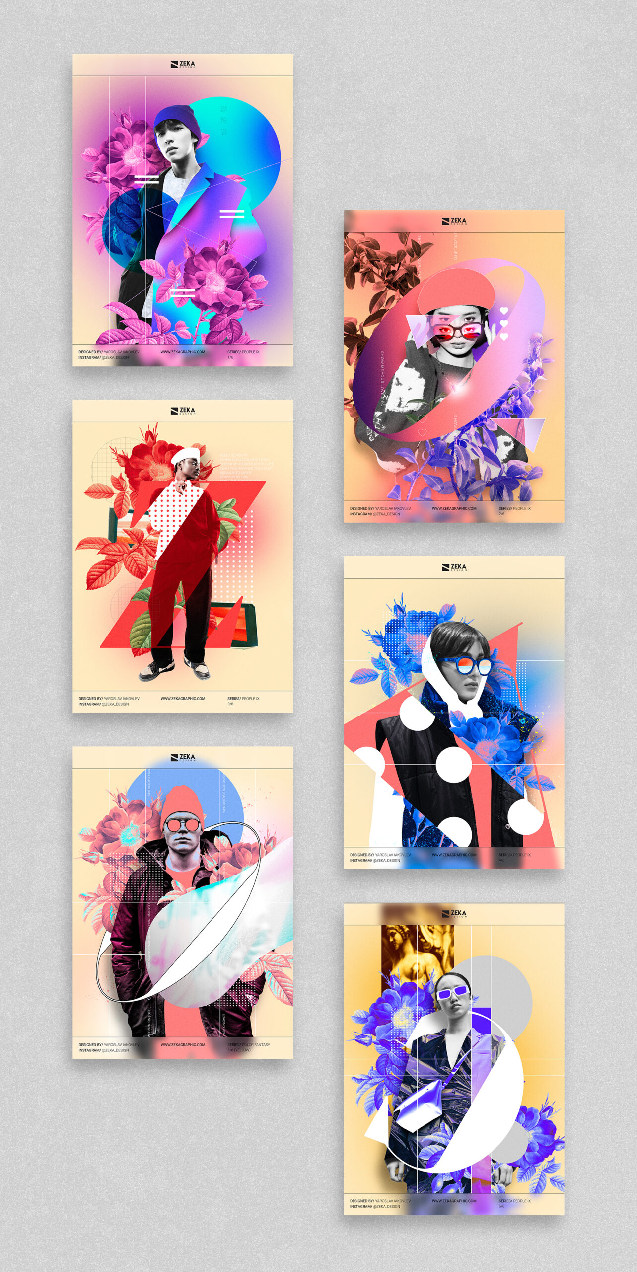 People IX Poster Design Series by Zeka Design Graphic Design Inspiration