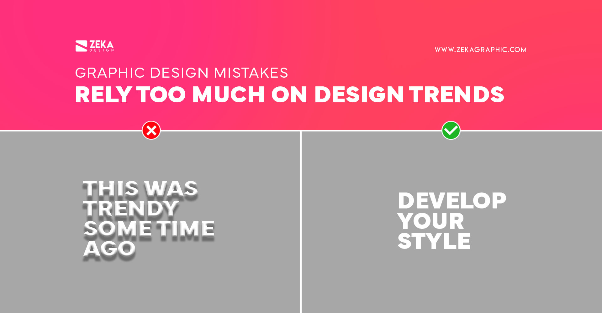 Rely Too Much on Design Trends graphic design mistakes