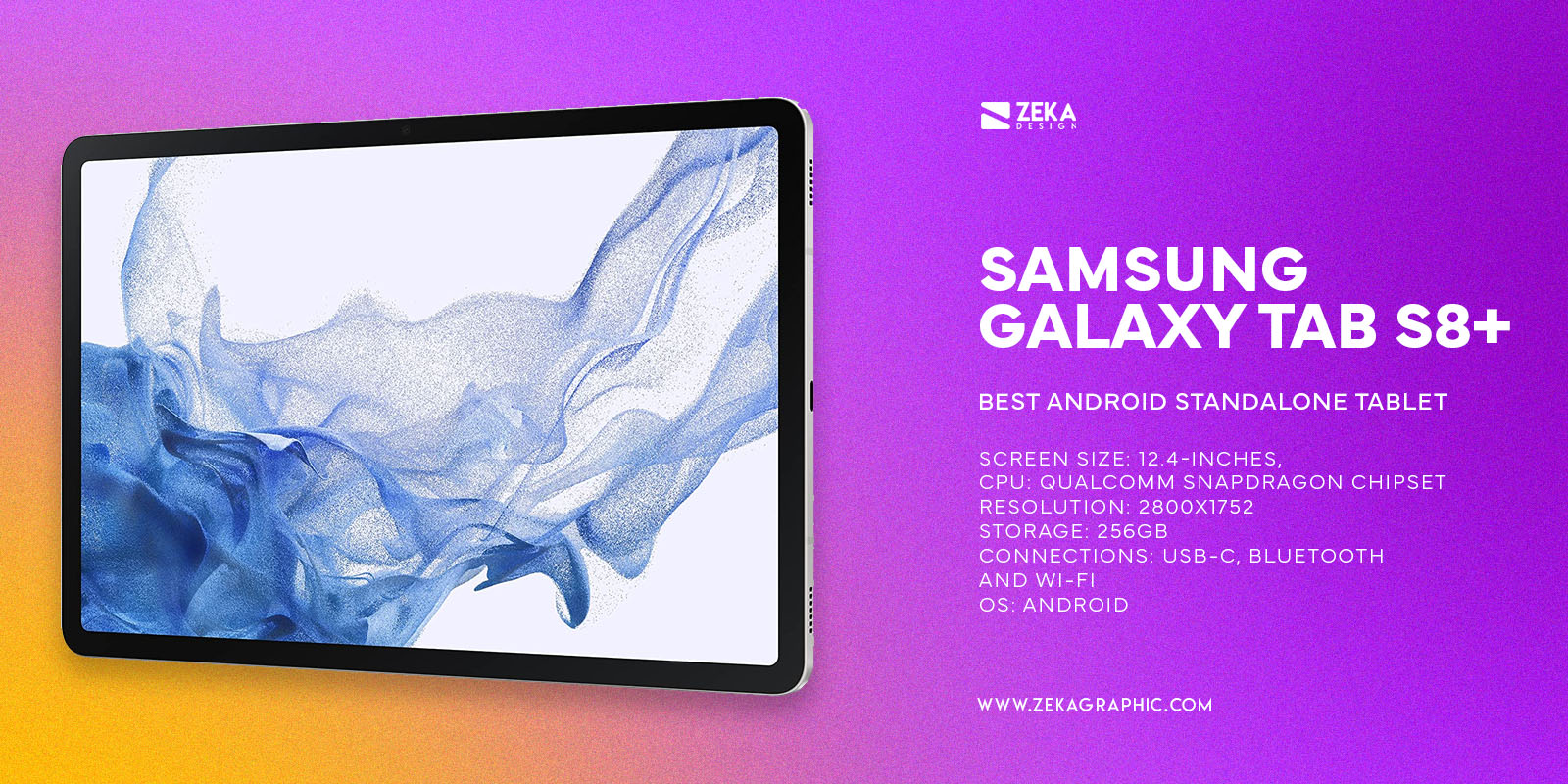 Samsung Galaxy Tab S8 Plus Best Android Standalone Drawing Tablet