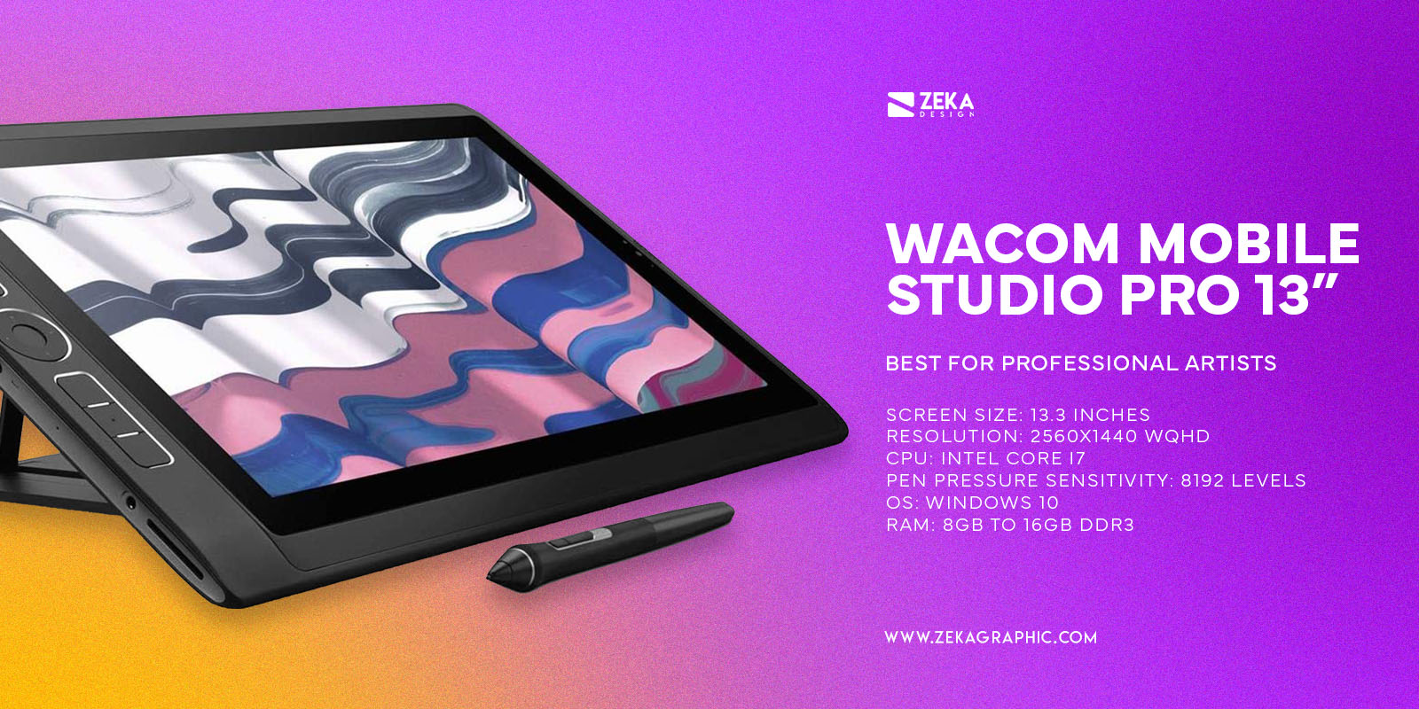 Wacom Mobile Studio Pro 13 Best Standalone Drawing Tablet for Professional Designers