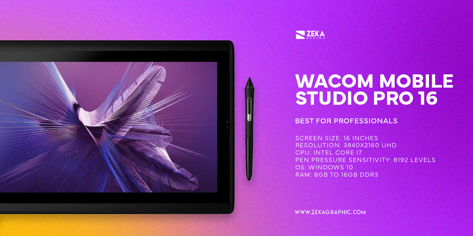 Wacom MobileStudio Pro 16 Best Large Standalone Drawing Tablet For Professionals