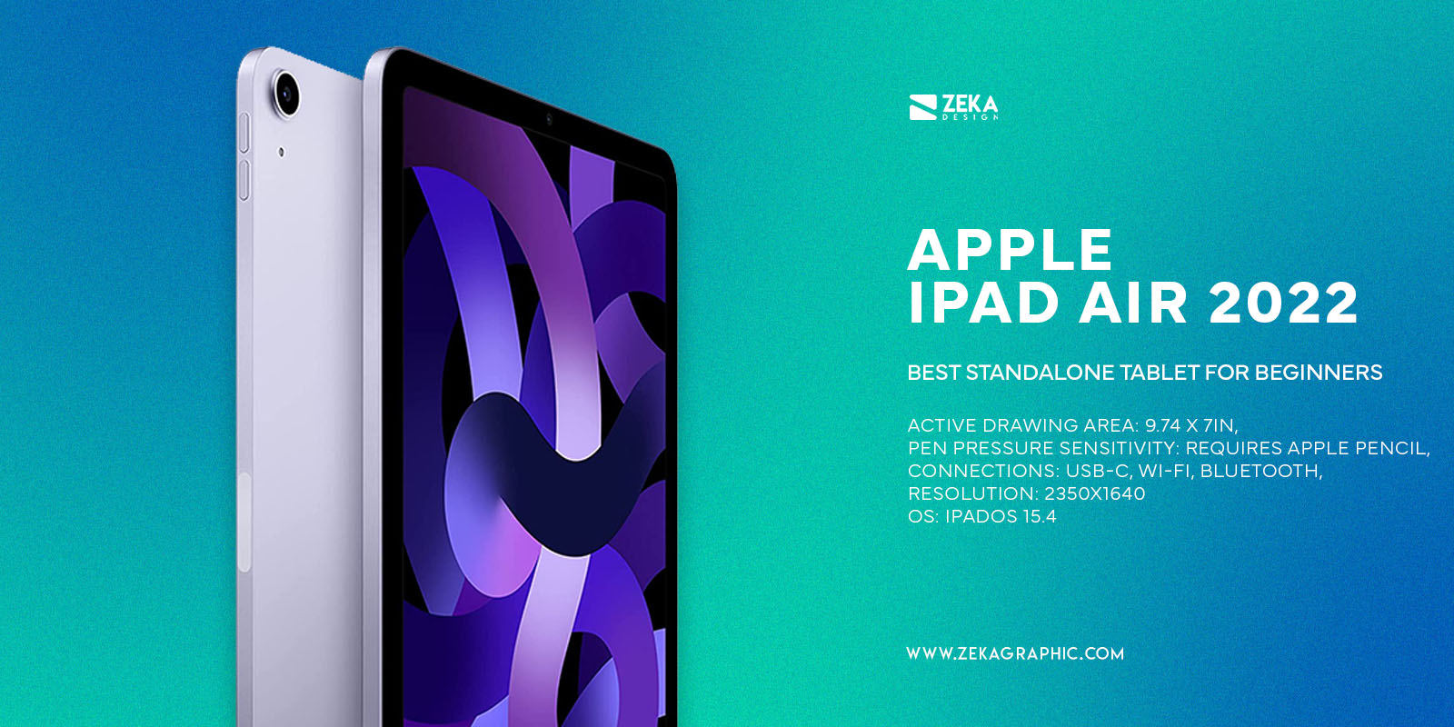 Apple iPad Air 2022 Best drawing tablets for beginners