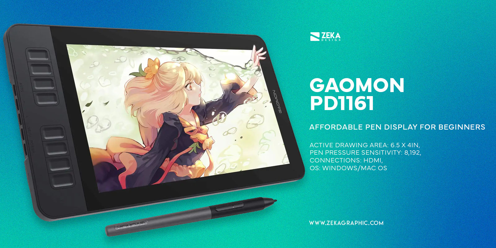 GAOMON PD1161 Affordable Pen Display For Beginners