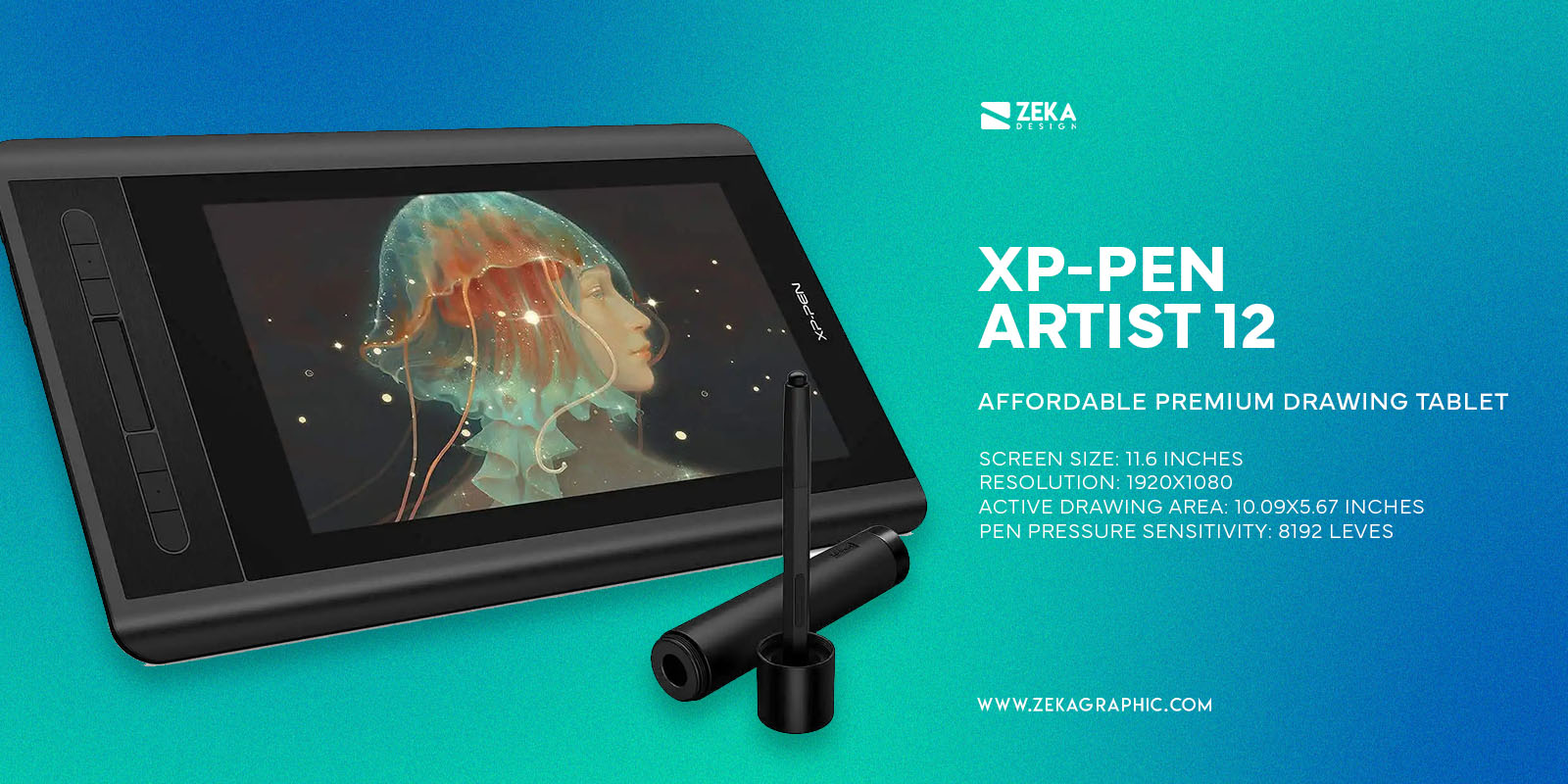 XP-Pen Artist 12 Affordable Premium Drawing Tablet For Beginners