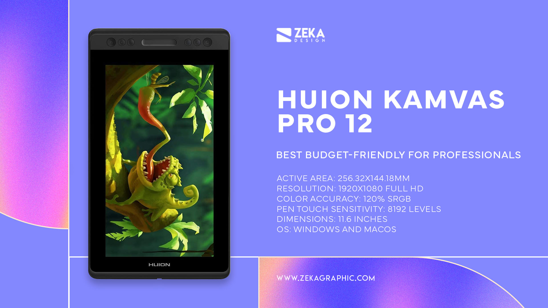 Huion Kamvas Pro 12 Best Budget-Friendly Drawing Tablet For Professionals