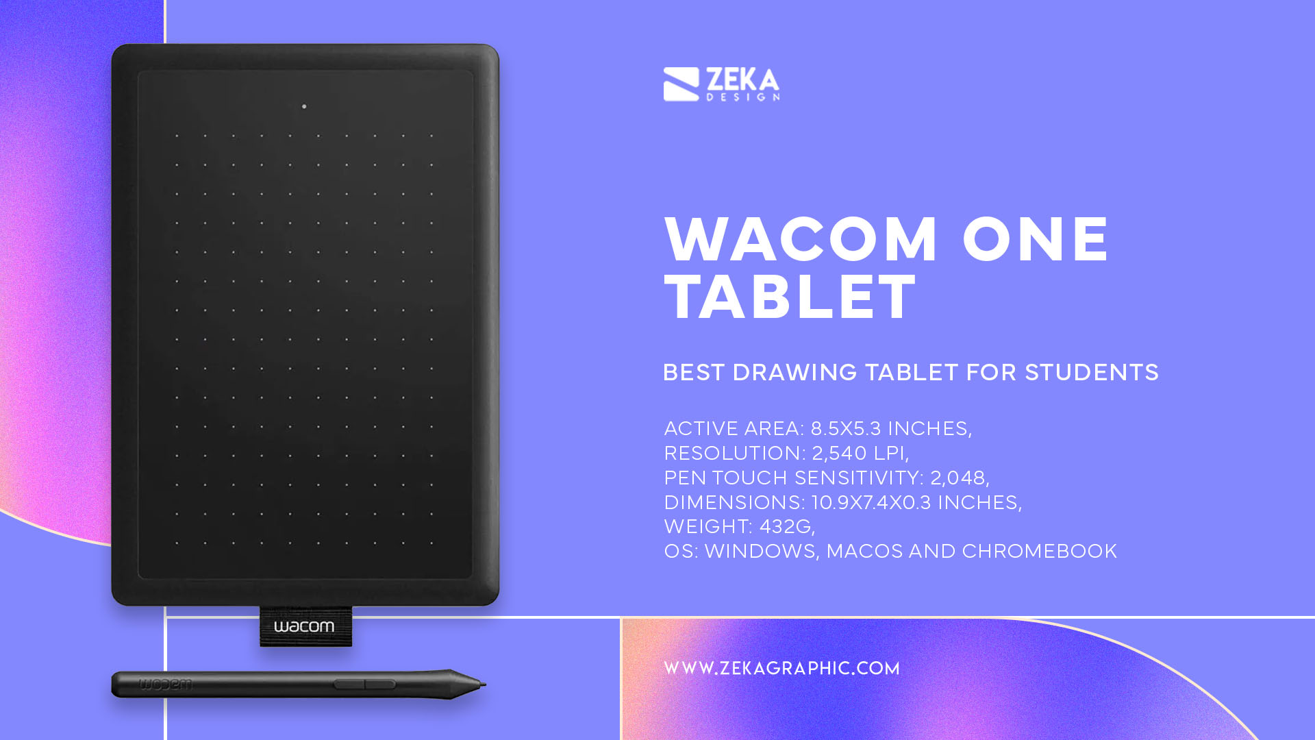 Wacom One Tablet Best drawing tablet for students