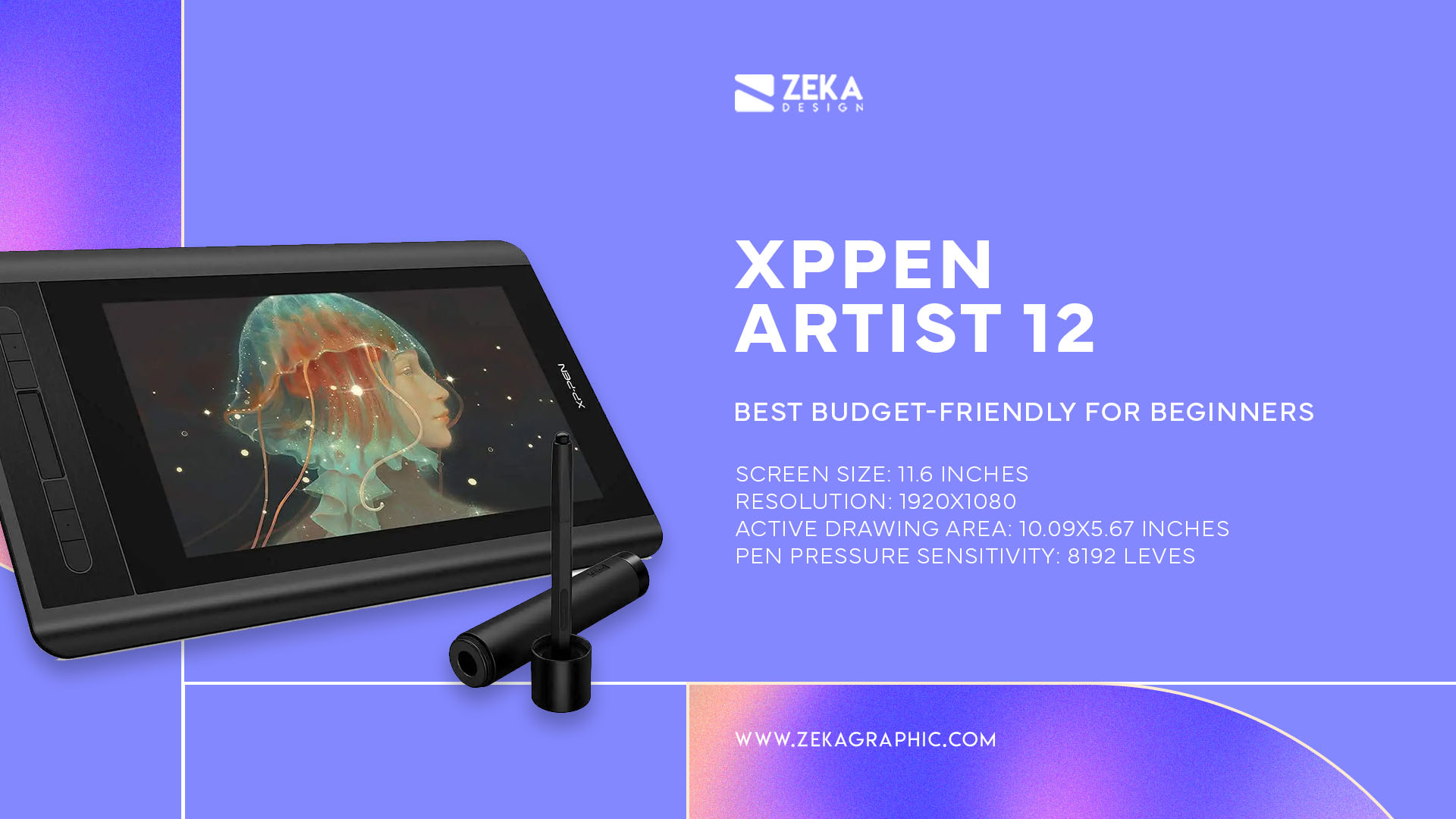 XPPen Artist 12 Best Cheap Drawing Tablet With Screen For Beginners