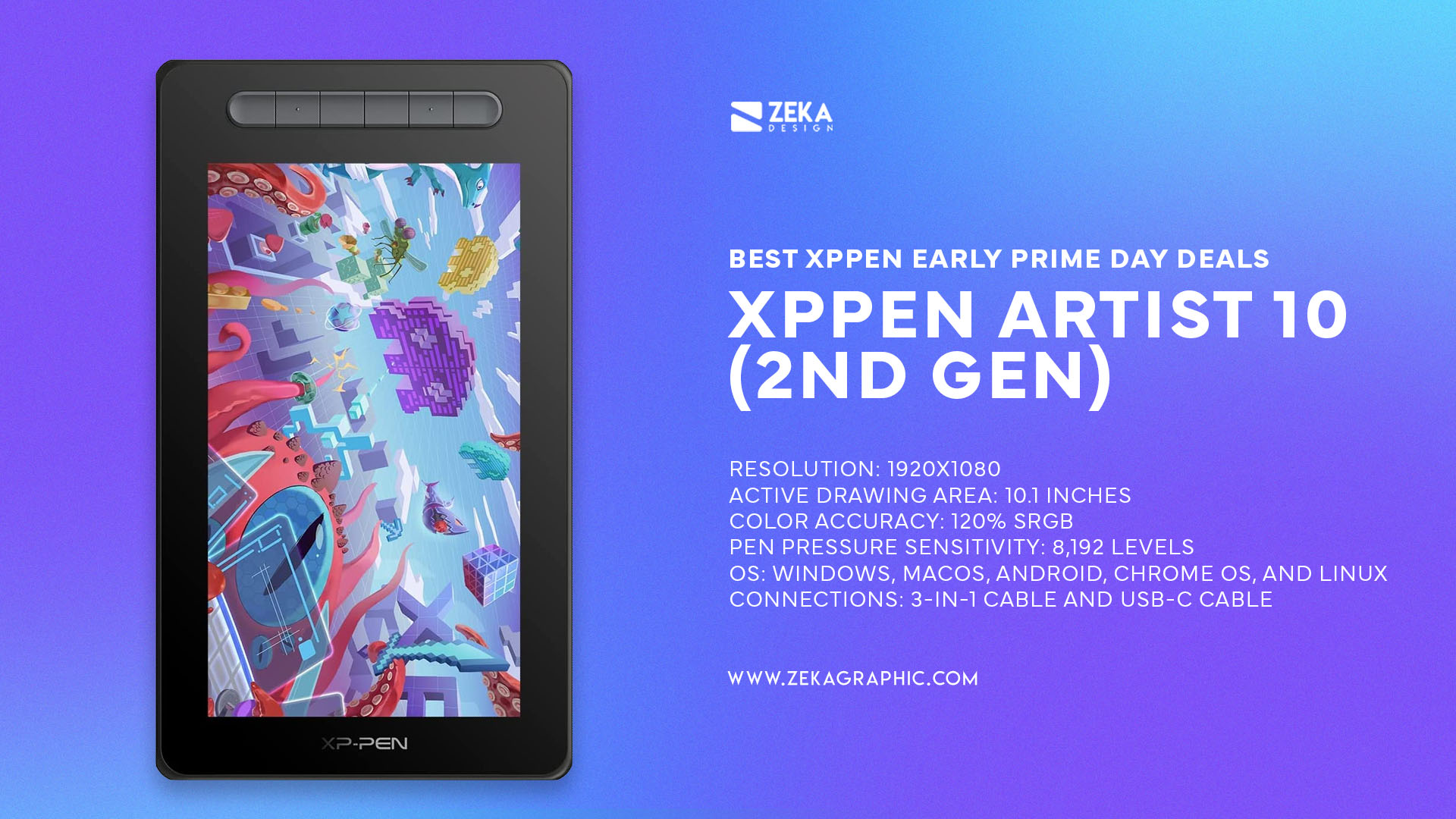 best drawing tablet XPPen Artist 10 (2nd Gen)