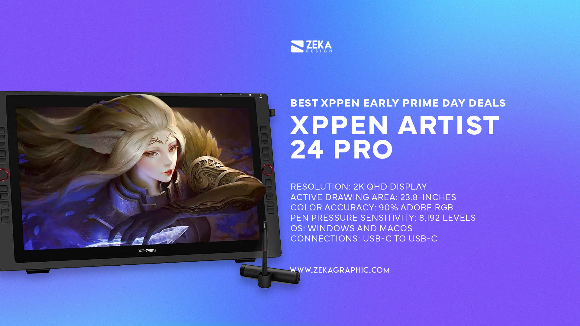 best drawing tablet XPPen Artist 24 Pro best for graphic designers and illustration