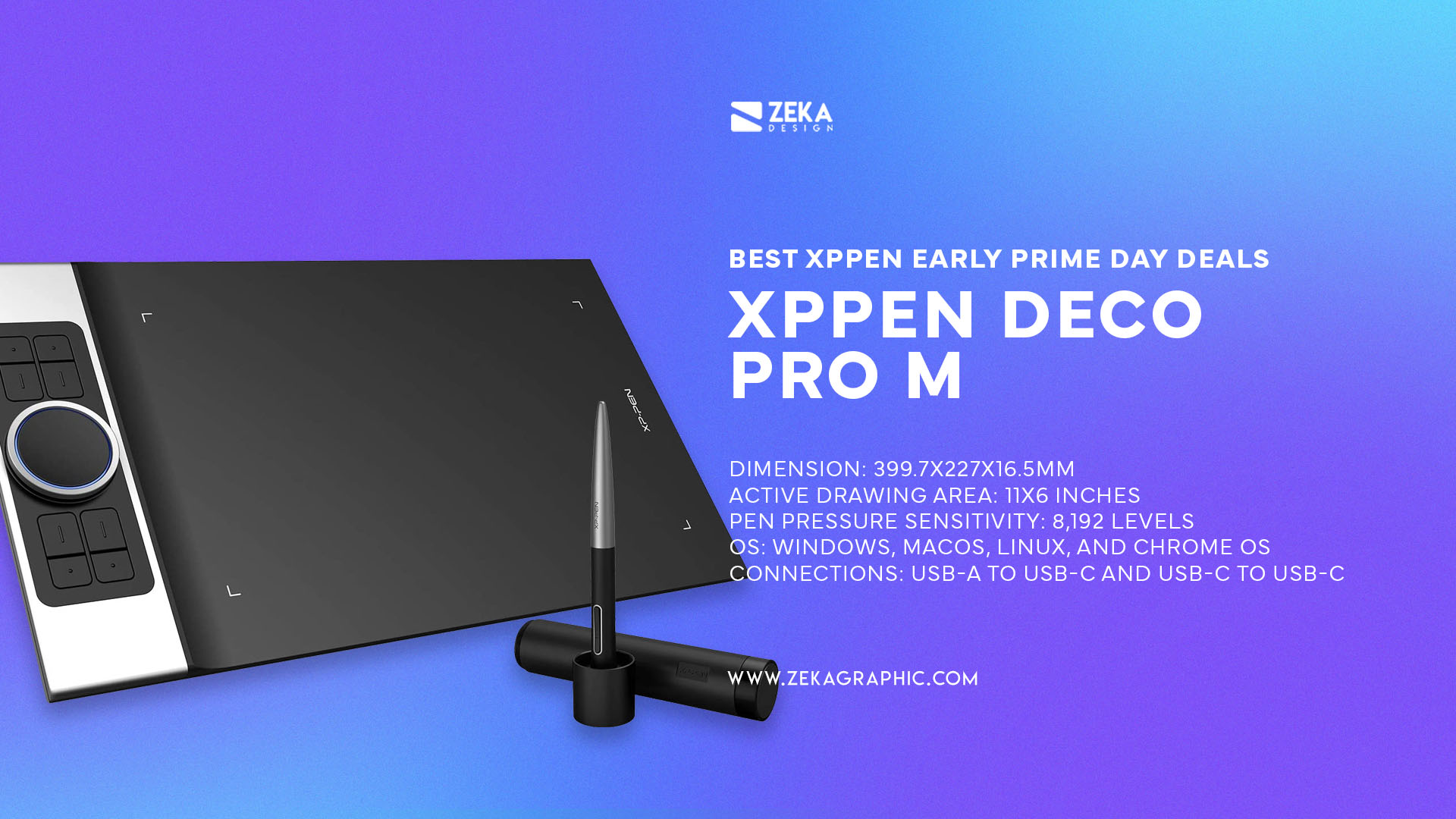 best drawing tablet XPPen Deco Pro M great value for graphic design