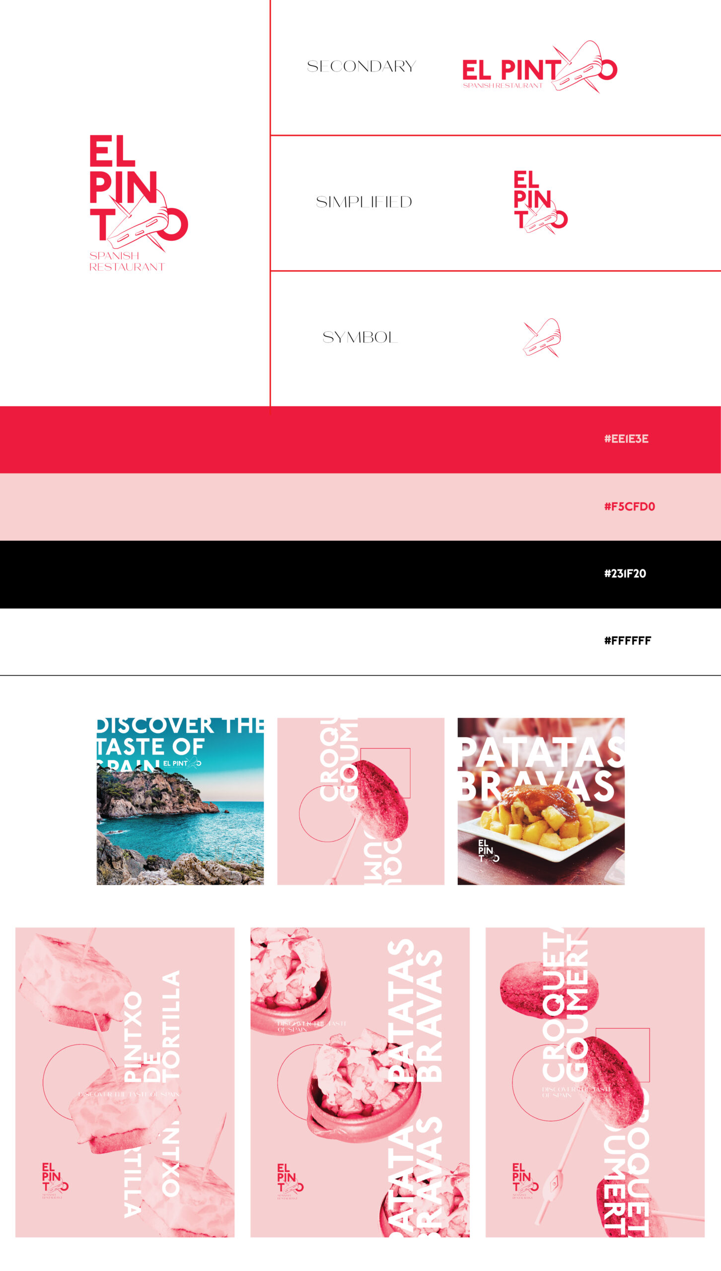 El Pintxo Spanish Restaurant Logo Design Brand Identity Inspiration by Zeka Design