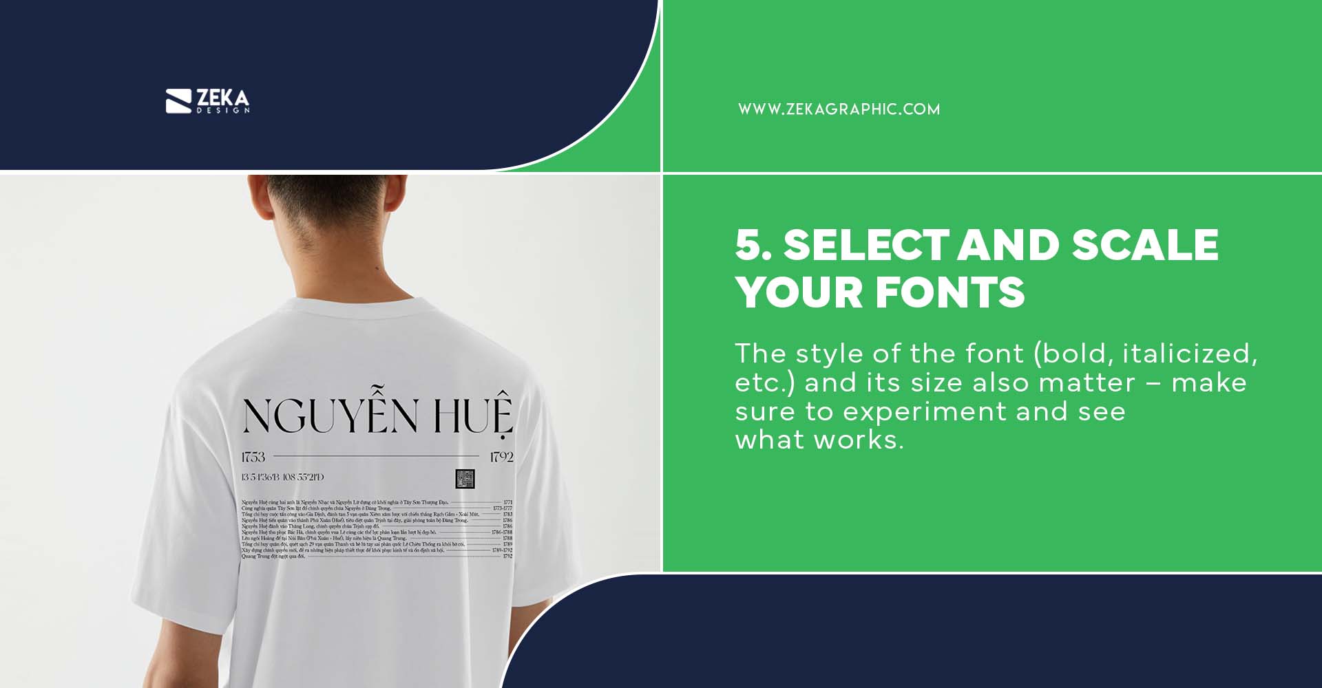 graphic design tips for print-on-demand Select and Scale Your Fonts