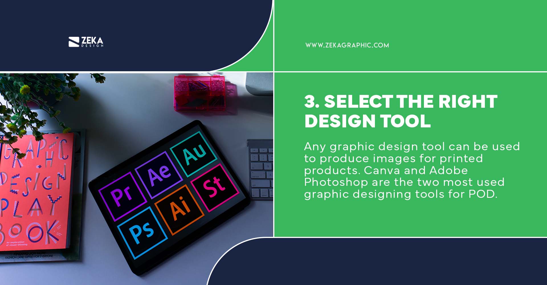 graphic design tips for print-on-demand Select the Right Design Tool