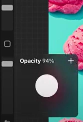 Adjusting the opacity of the Eraser tool in Procreate