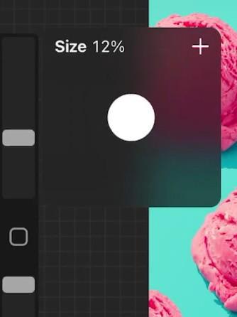 Adjusting the size of the eraser in Procreate