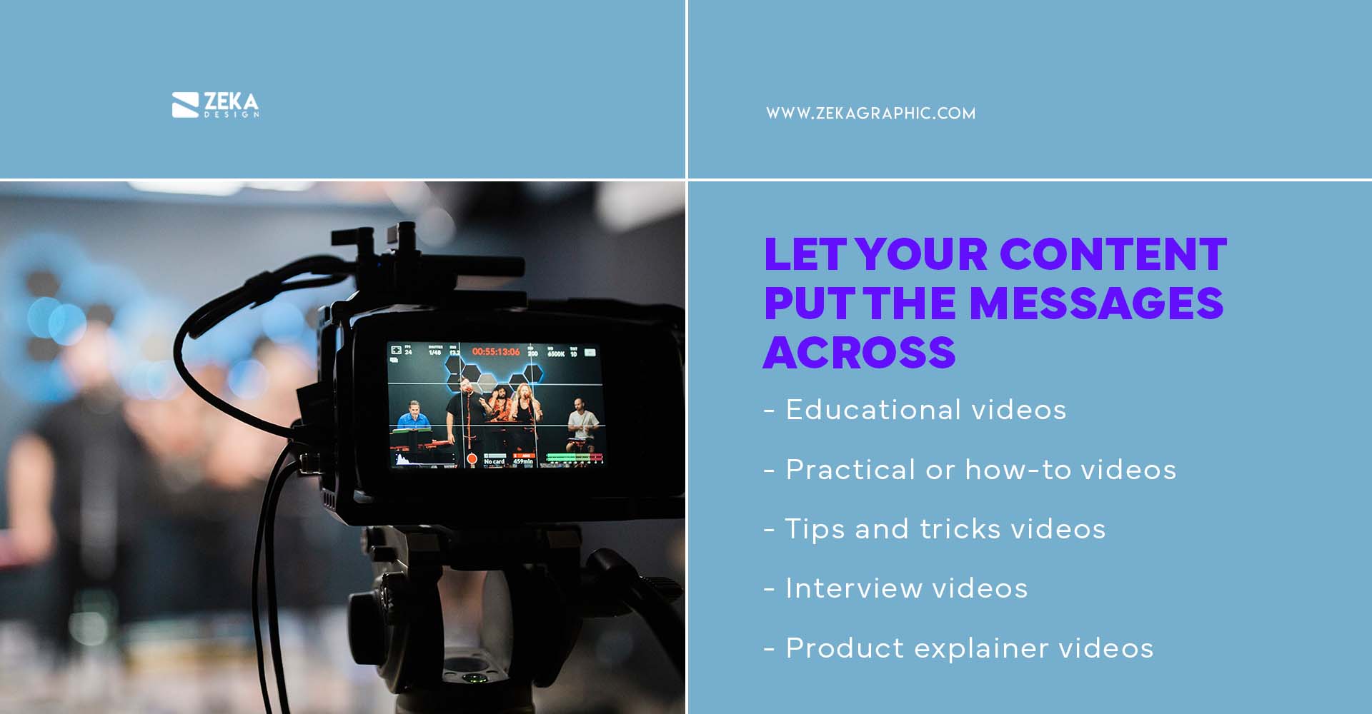 video marketing tips Let Your Content Put The Messages Across