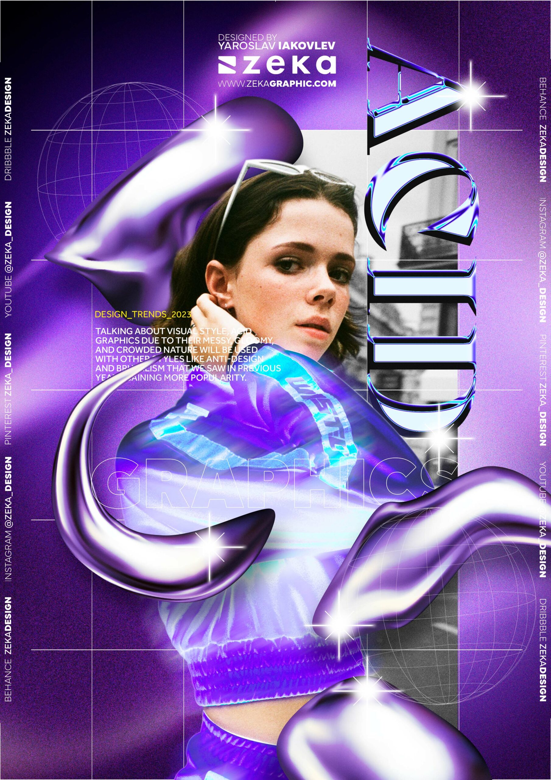 Acid Graphics Graphic Design Trends 2023 Poster Design Inspiration by Zeka Design