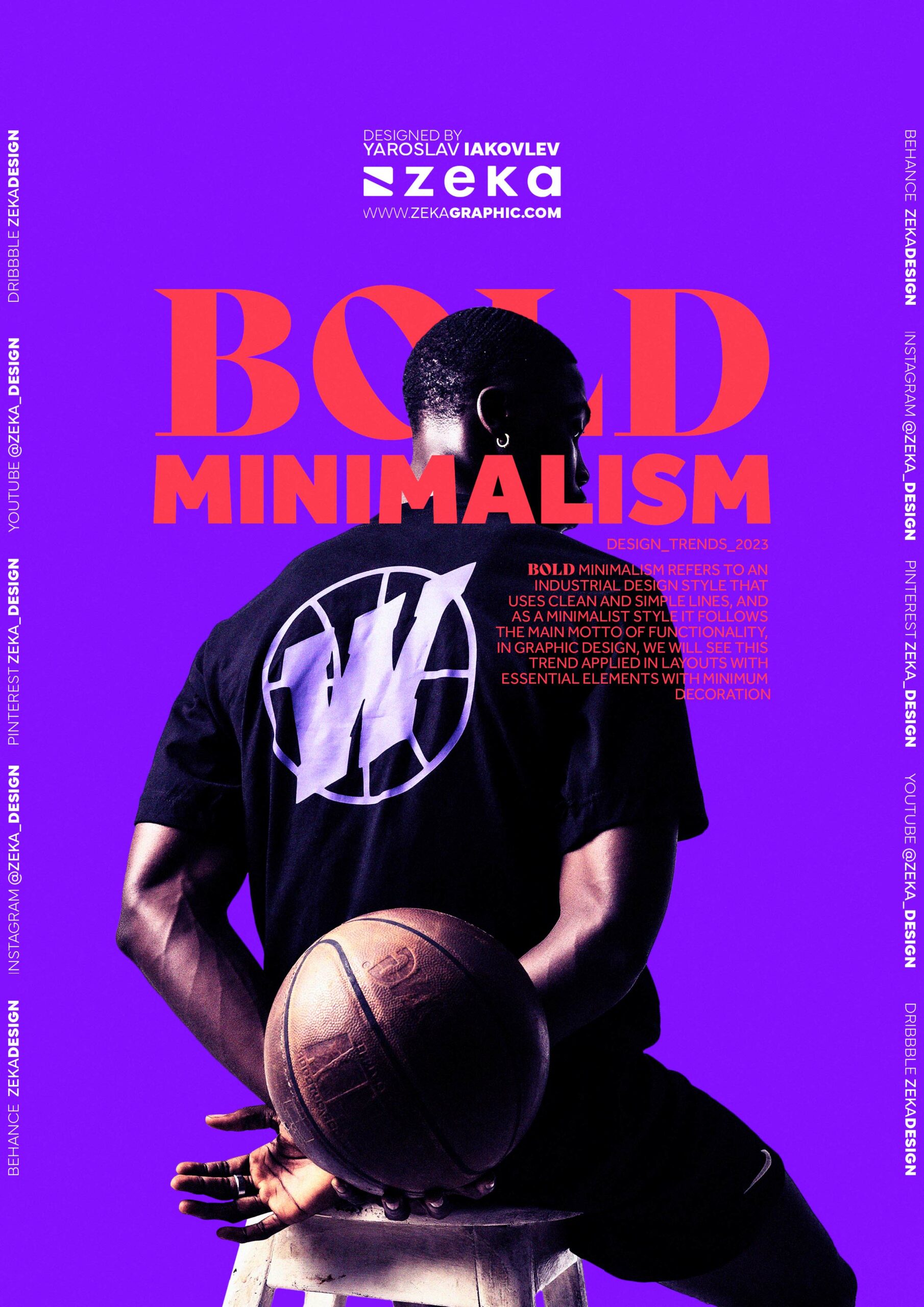 Bold Minimalism Graphic Design Trends 2023 Poster Design Inspiration by Zeka Design
