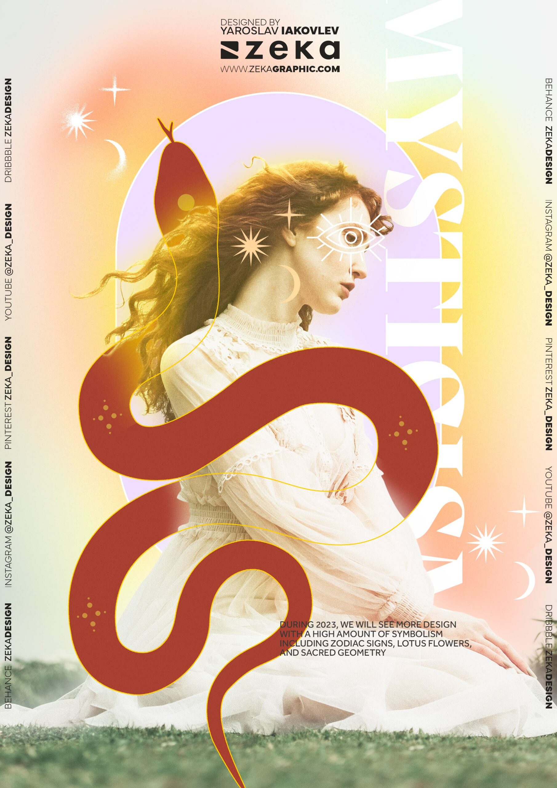 Mysticism Graphic Design Trends 2023 Poster Design Inspiration by Zeka Design