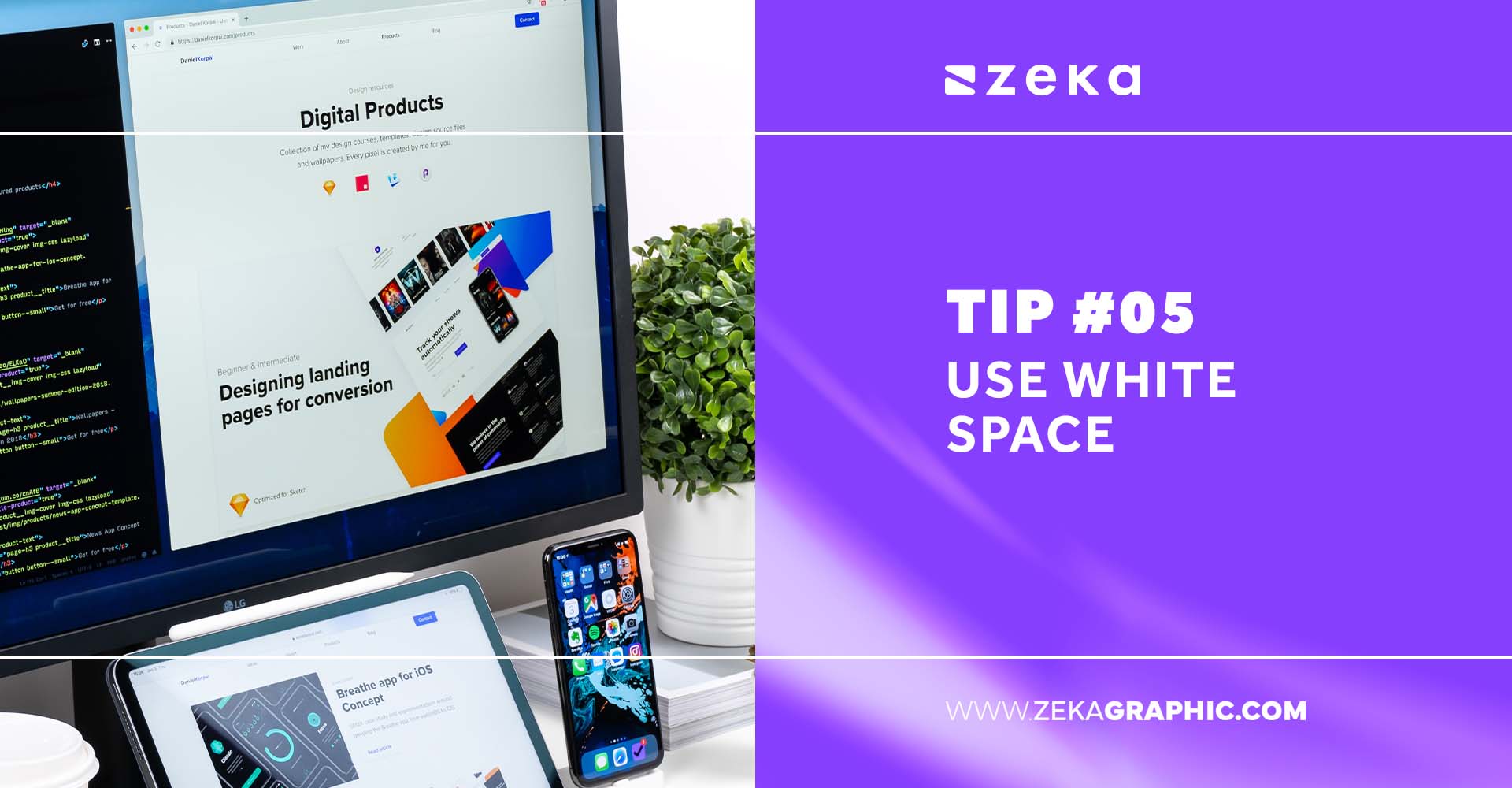 Design Tips for website Use White Space