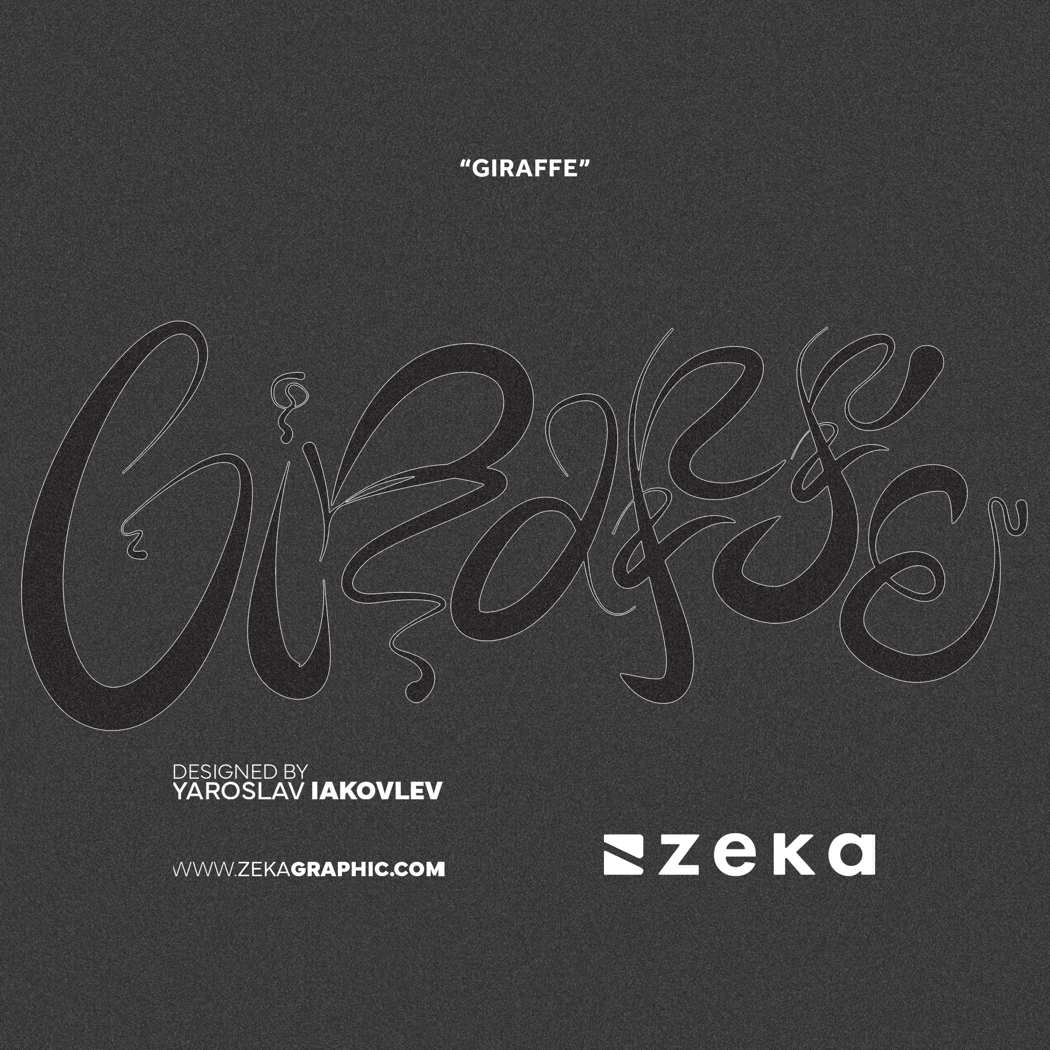 Giraffe Custom Typography Design by Zeka Design Square