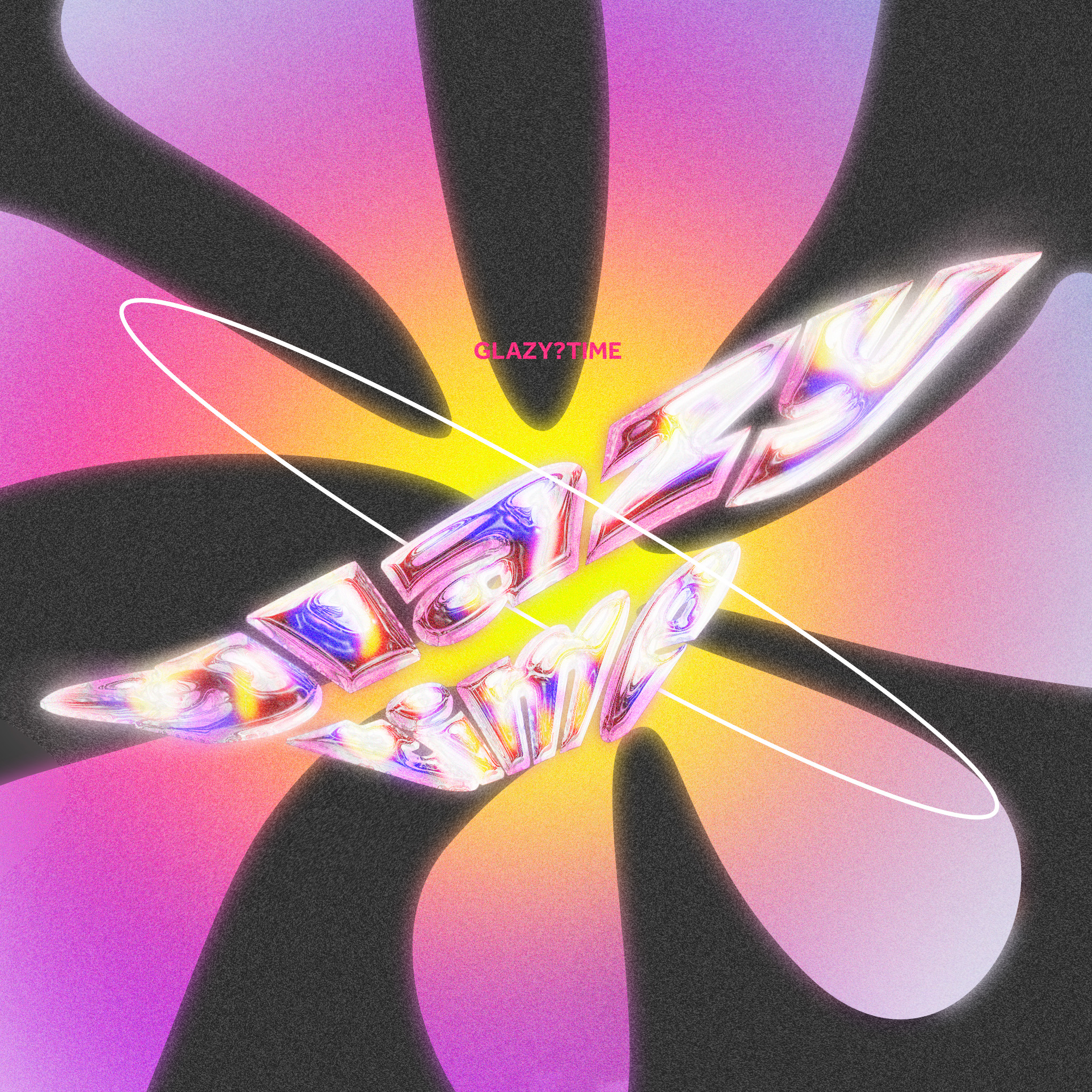 Glazy Time 3D Typography Design