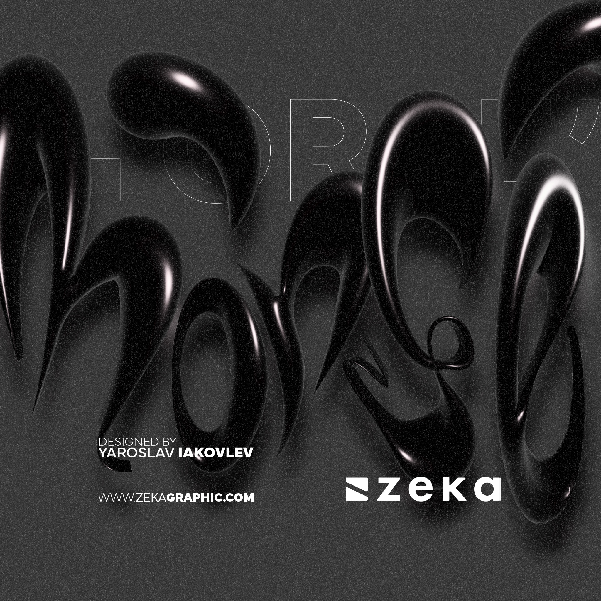 Horse 3D Typography Design by Zeka Design Square