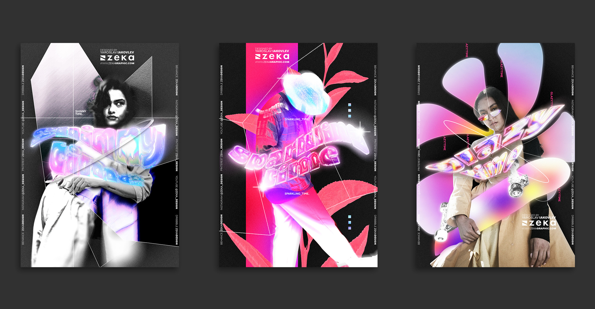 Shinny Poster Design 1-3