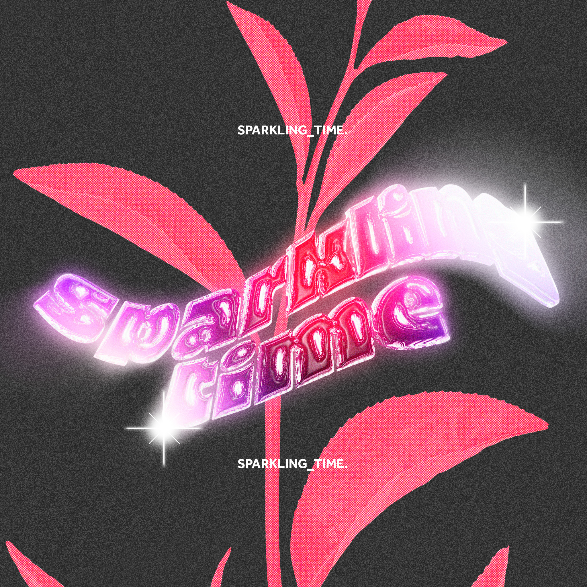 Sparkling Time 3D Typography Design