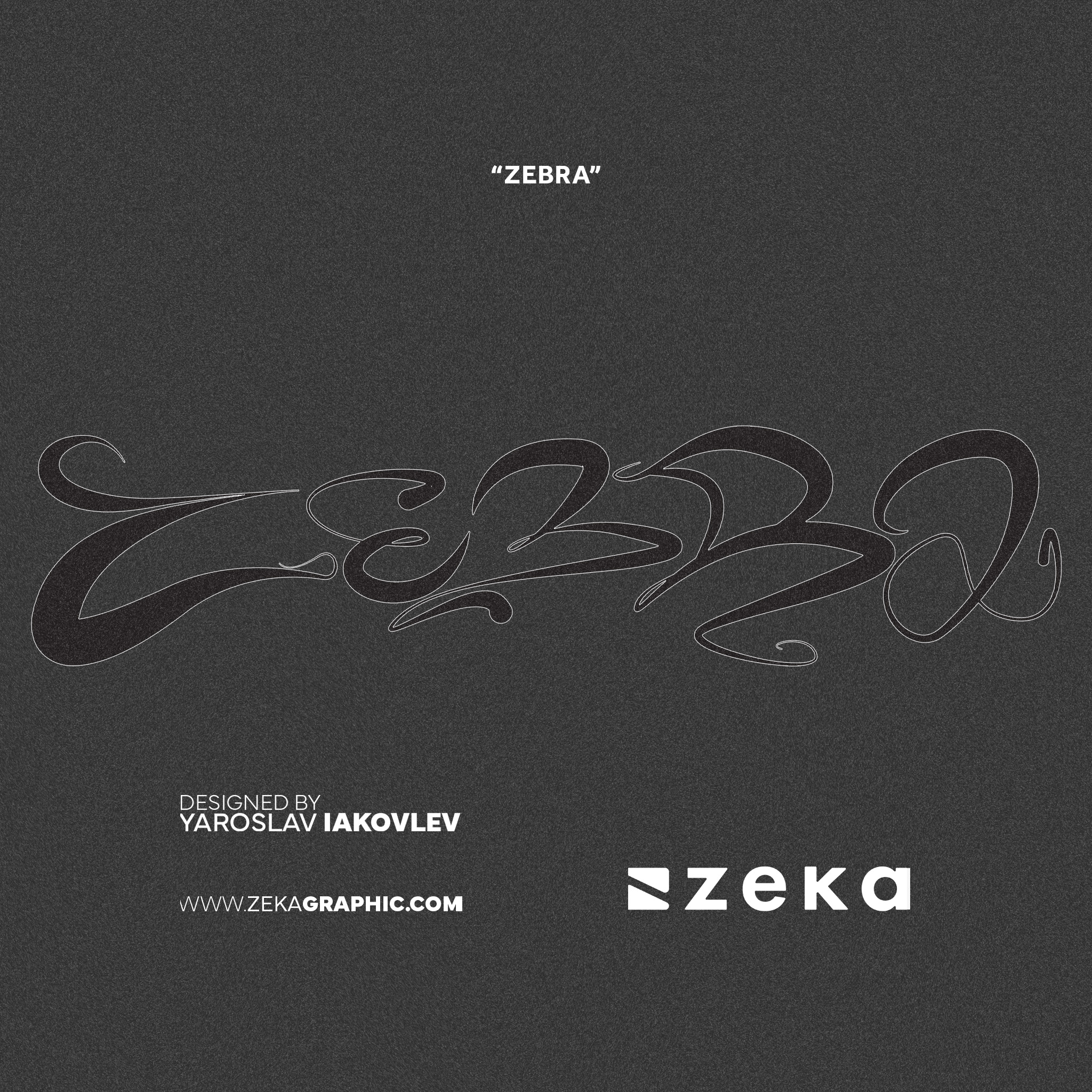 Zebra Custom Typography Design by Zeka Design Square