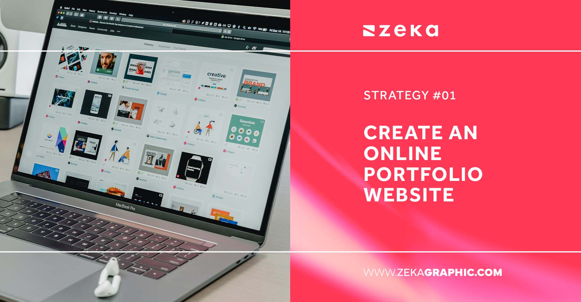 become a graphic designer creating an online portfolio